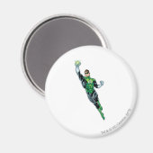 Groene lantaarn - Comic, omhoog vliegend Magneet (Voorkant / Achterkant)