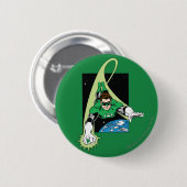 Groene Lantaarn en Aarde Ronde Button 5,7 Cm (Voorkant /achterkant)