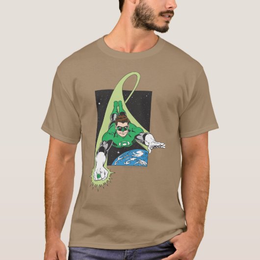 Groene Lantaarn en Aarde T-shirt (Voorkant)