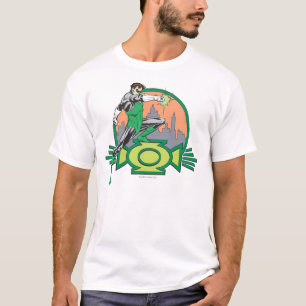 Groene Lantaarn en Cityscape T-shirt