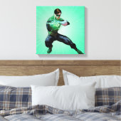 Groene lantaarn en golvende ring canvas afdruk (Insitu (Slaapkamer))