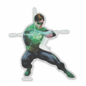 Groene lantaarn en golvende ring sticker (Voorkant)