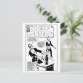 Groene Lantaarn en Hoesje van Sinestro, zwart en w Briefkaart (Staand voorkant)
