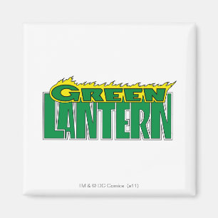 Groene Lantaarn - Gele Flammen Magneet
