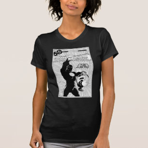 Groene lantaarn - Glanzende lantaarn, zwart en wit T-shirt