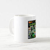 Groene Lantaarn - Groene Grijze Comic Koffiemok (Voorkant links)