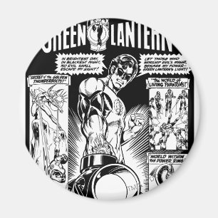 Groene Lantaarn - Groene met de hand beklede Comic Magneet