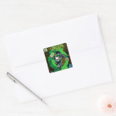 Groene Lantaarn - Het begint allemaal hier Vierkante Sticker (Envelop)