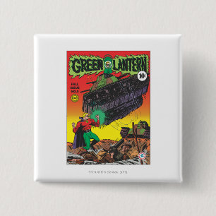 Groene Lantaarn in de loopgraven Vierkante Button 5,1 Cm