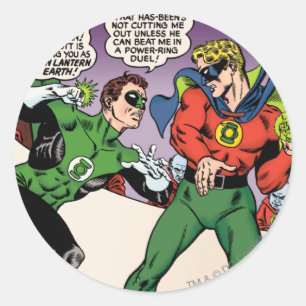 Groene Lantaarn in de ring Ronde Sticker