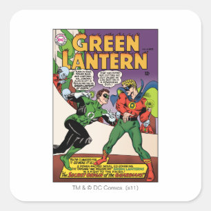 Groene Lantaarn in de ring Vierkante Sticker