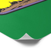 Groene Lantaarn in ruimte Poster (Hoek)