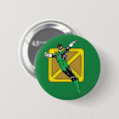 Groene Lantaarn met achtergrond Ronde Button 5,7 Cm (Voorkant /achterkant)