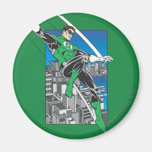 Groene Lantaarn met achtergrond stad Magneet (Voorkant)