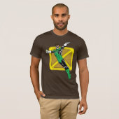 Groene Lantaarn met achtergrond T-shirt (Voorkant volledig)