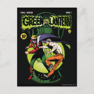 Groene Lantaarn met kapje in gevecht Briefkaart