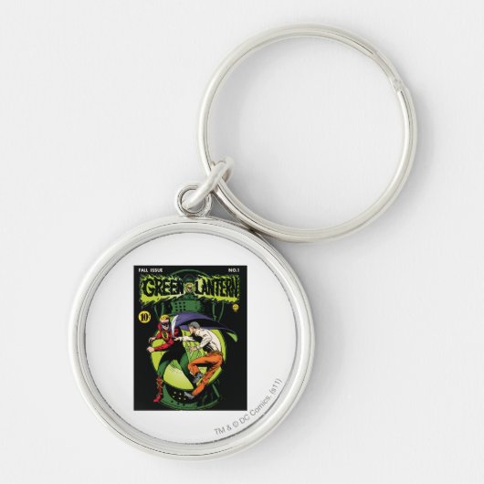 Groene Lantaarn met kapje in gevecht Sleutelhanger (Voorkant)
