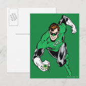 Groene lantaarn naar voren briefkaart (Voorkant / Achterkant)