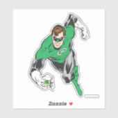 Groene lantaarn naar voren sticker (Vel)