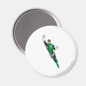 Groene lantaarn - omhoog vliegen magneet (Voorkant / Achterkant)