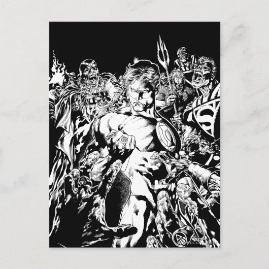 Groene Lantaarn Omringd Briefkaart (Voorkant)