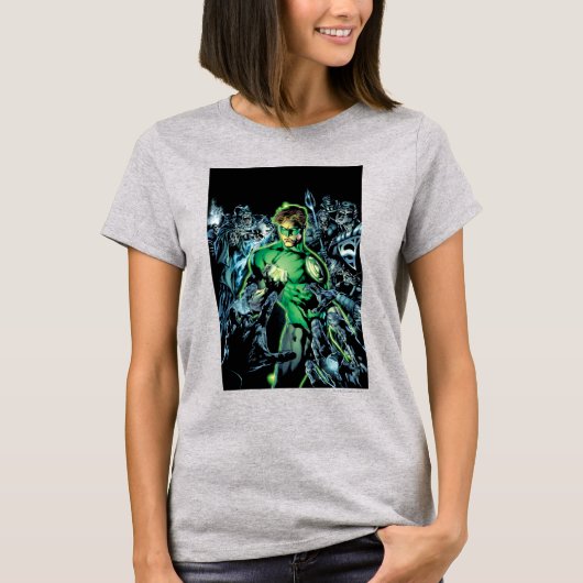 Groene Lantaarn omringd - Kleur T-shirt (Voorkant)