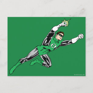 Groene lantaarn rechts briefkaart