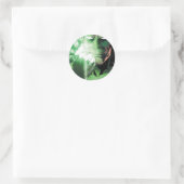 Groene Lantaarn sluiten deksel Ronde Sticker (Tas)
