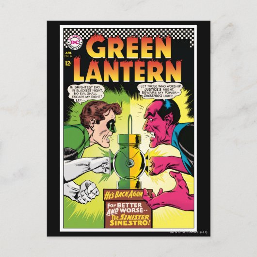 Groene Lantaarn versus Sinestro Briefkaart (Voorkant)