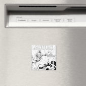 Groene lantaarn vs. clown, zwart en wit magneet (Insitu (Vaatwasser))