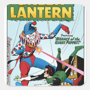 Groene Lantaarn vs. Kast Vierkante Sticker