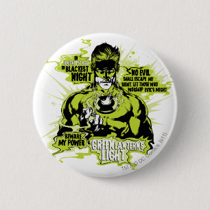 Groene Lantaarntekst Collage - Kleur Ronde Button 5,7 Cm