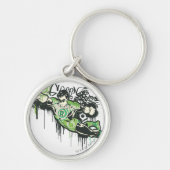 Groene lantern Graffiti Character Sleutelhanger (Voorkant)