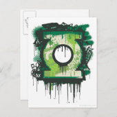 Groene Lantern Graffiti-symbool Briefkaart (Voorkant / Achterkant)