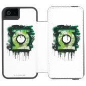 Groene Lantern Graffiti-symbool Incipio iPhone Portemonnee Hoesje (Agenda Open)