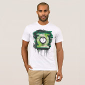Groene Lantern Graffiti-symbool T-shirt (Voorkant volledig)