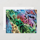 Groene Lantern-groep - Kleur Briefkaart (Voorkant / Achterkant)