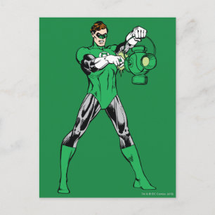 Groene Lantern met Lantern Briefkaart