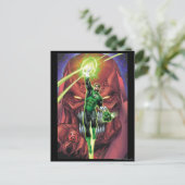 Groene Lantern met lichtstroom - Kleur Briefkaart (Staand voorkant)