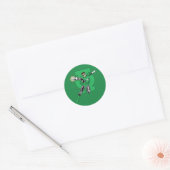 Groene Lantern met Logo Achtergrond Ronde Sticker (Envelop)