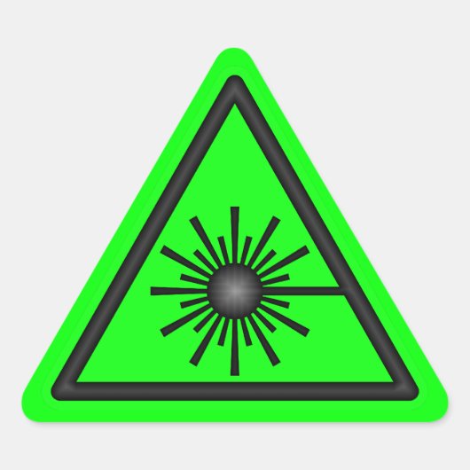 Groene laserwaarschuwende Sticker (Voorkant)