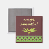 Groene Lattice Attagirl Custom Magnet MM07NG Magneet (Voorkant / Achterkant)
