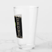 GROENE LEAF OP ZWART GLAS (Links)