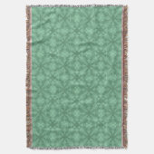  groene leafy Scrollwork Throw Blanket Deken (Voorkant Verticaal)