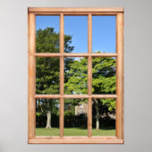 Groene Leafy Trees en het Uitzicht van de Katoen v Poster (Voorkant)