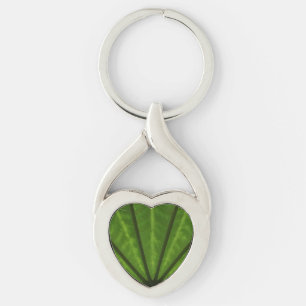 Groene lederen hartketting sleutelhanger