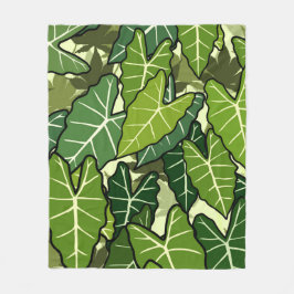 Groene lederen patroon fleece deken