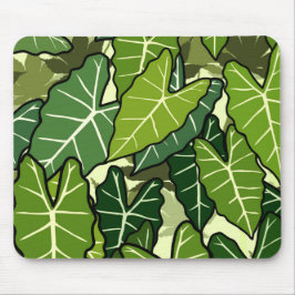 Groene lederen patroon muismat