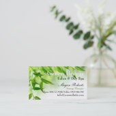 Groene lederen Spa Skin Care Massage Salon Afsprakenkaartje (Staand voorkant)