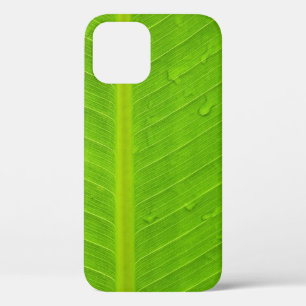 groene lederen waterval iPhone 12 pro hoesje